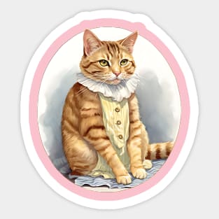 victorian cat Sticker